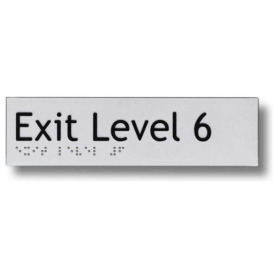 Exit Level Signs 3.5 kg 180mm x 50mm Braille-exit-sign Exit Level 6 BS-EL6