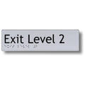 Exit Level Signs 3.5 kg 180mm x 50mm Braille-exit-sign Exit Level 2 BS-EL2