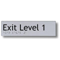 Exit Level Signs 3.5 kg 180mm x 50mm Braille-exit-sign Exit Level 1 BS-EL1