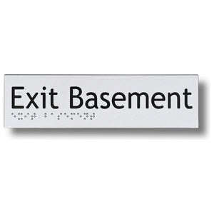 Exit Level Basement Signs 3.5 kg 180mm x 50mm Braille-exit-sign Exit Level Basement BS-EB