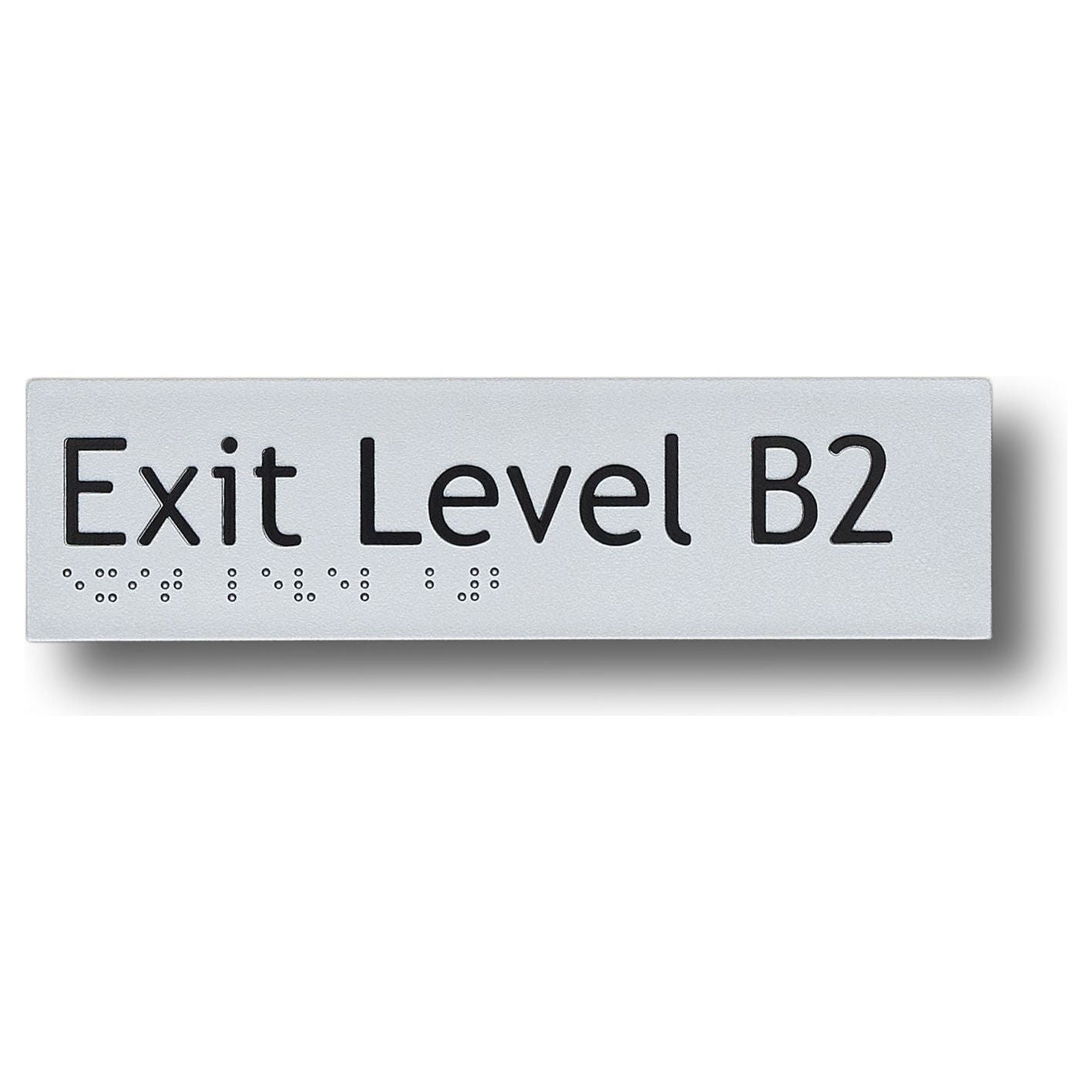 Exit Level Basement Signs 3.5 kg 180mm x 50mm Braille-exit-sign Exit Level B2 BS-ELB2