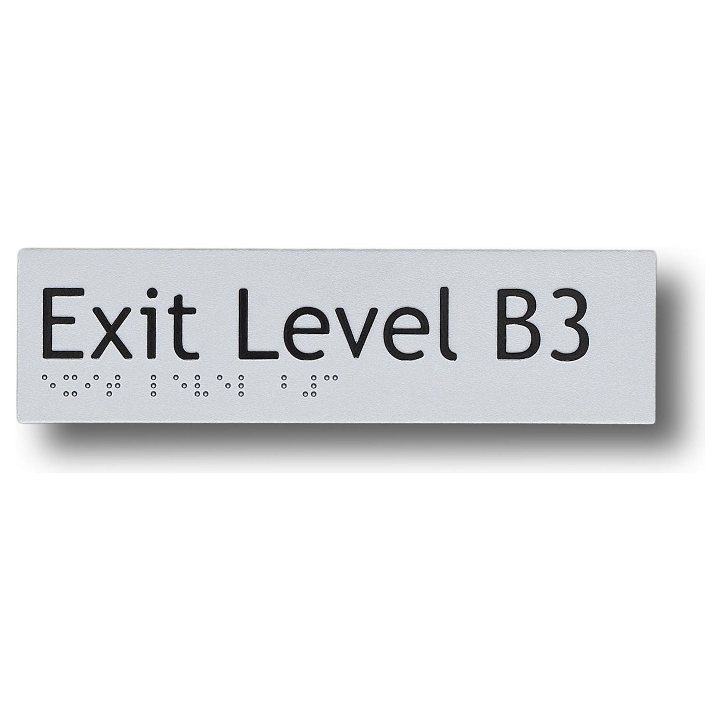 Exit Level Basement Signs 3.5 kg 180mm x 50mm Braille-exit-sign Exit Level B3 BS-ELB3