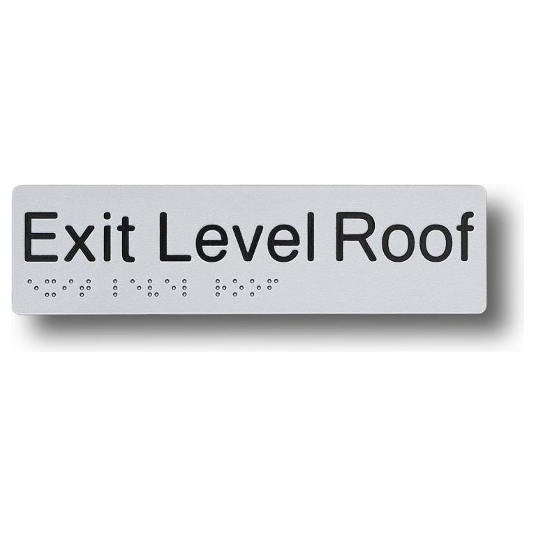 Exit Level Signs 3.5 kg 180mm x 50mm Braille-exit-sign Exit Level Roof BS-ELR