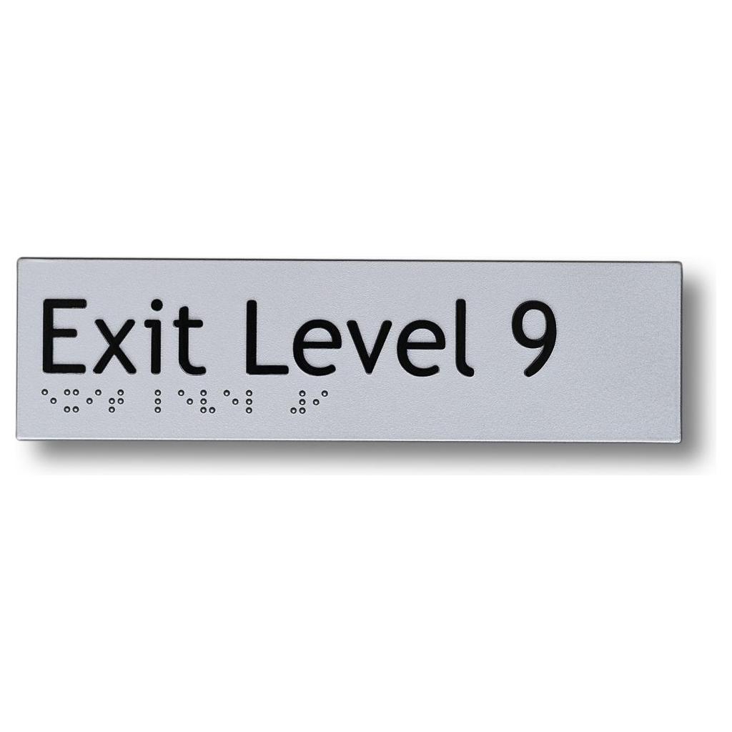 Exit Level Signs 3.5 kg 180mm x 50mm Braille-exit-sign Exit Level 9 BS-EL9