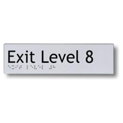 Exit Level Signs 3.5 kg 180mm x 50mm Braille-exit-sign Exit Level 8 BS-EL8