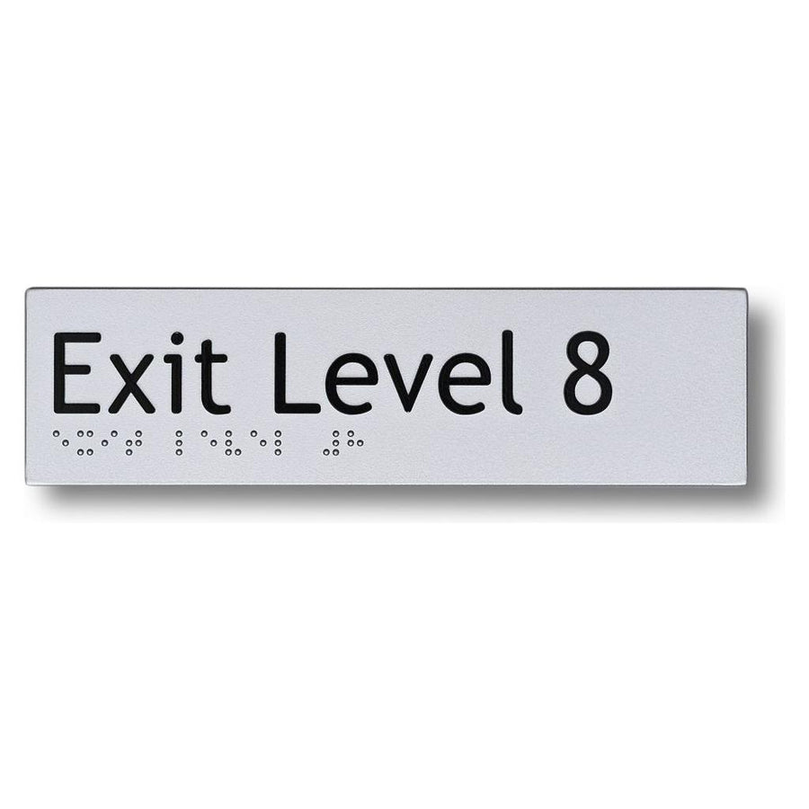 Exit Level Signs 3.5 kg 180mm x 50mm Braille-exit-sign Exit Level 8 BS-EL8