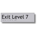 Exit Level Signs 3.5 kg 180mm x 50mm Braille-exit-sign Exit Level 7 BS-EL7