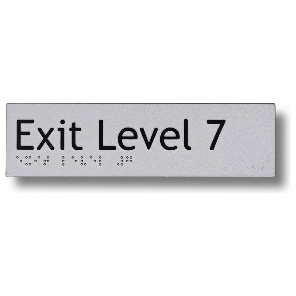 Exit Level Signs 3.5 kg 180mm x 50mm Braille-exit-sign Exit Level 7 BS-EL7