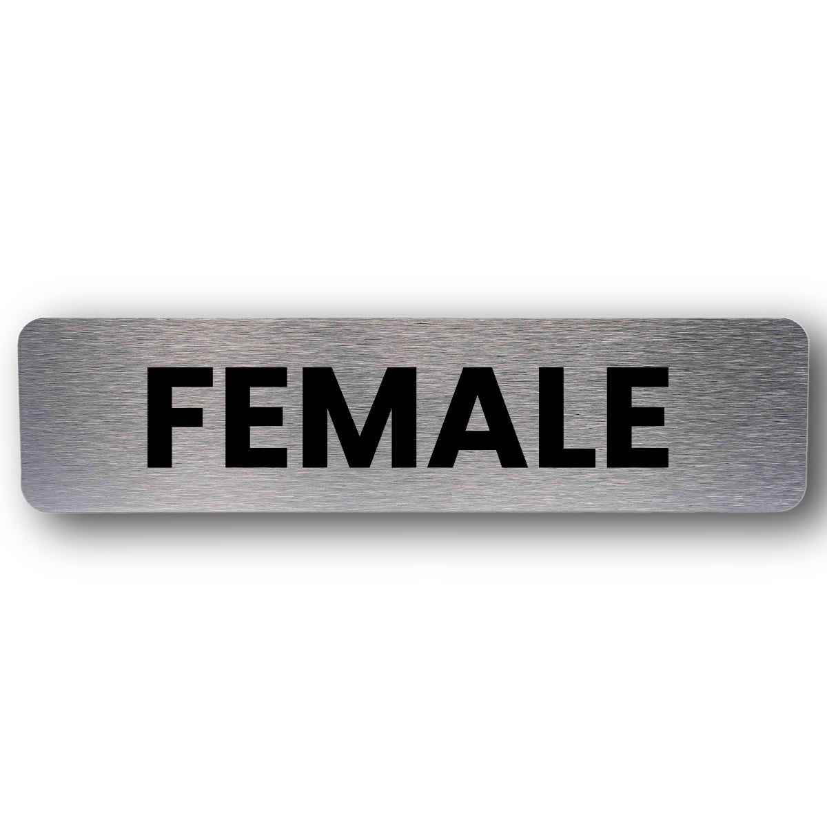 Female Sign - Brushed Silver