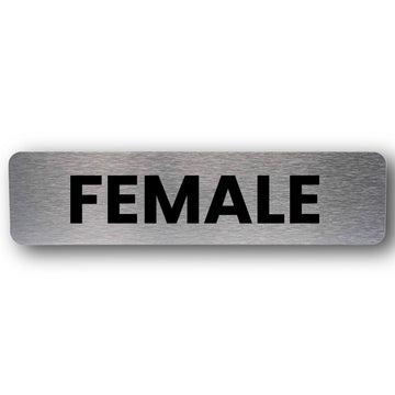 Female Sign - Brushed Silver