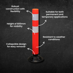 Flexible Knock Down Bollard - 800mm High