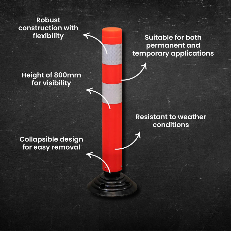 Flexible Knock Down Bollard - 800mm High
