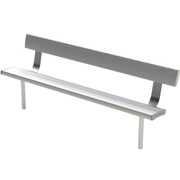 In-Ground Bench Seat With Backrest 210 kg Blue