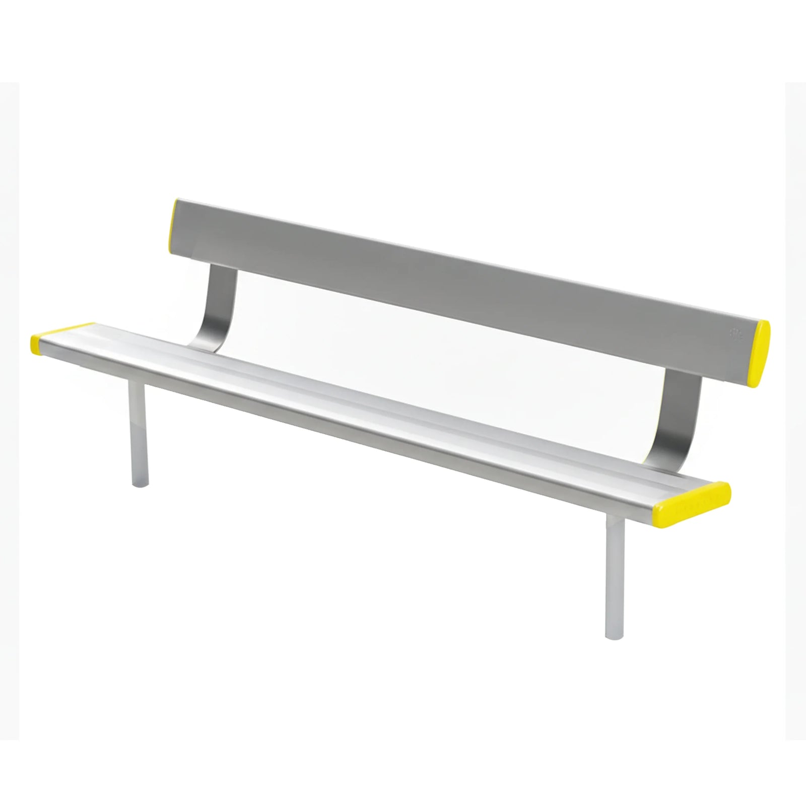 Aluminium Bench Seat With Backrest - In Ground