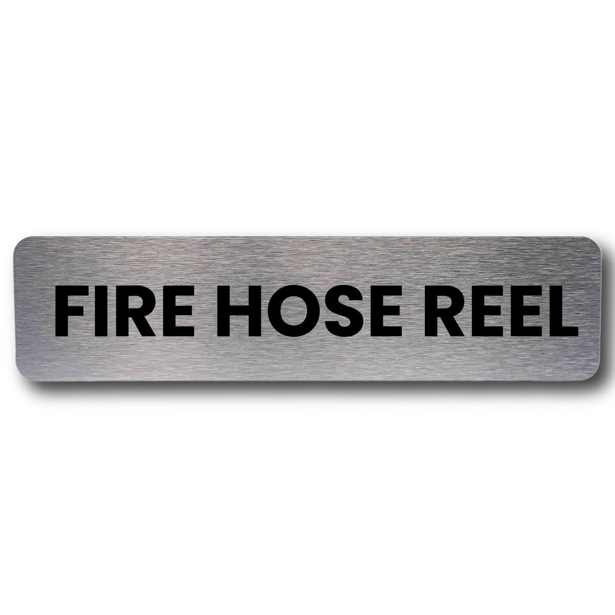 Fire Hose Reel Sign - Brushed Silver