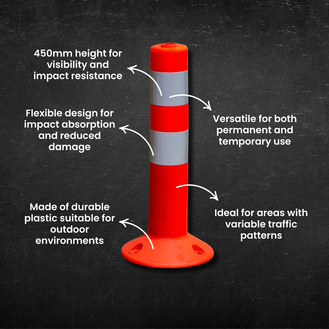 Plastic Flexible Bollard - 450mm 3.5 kg