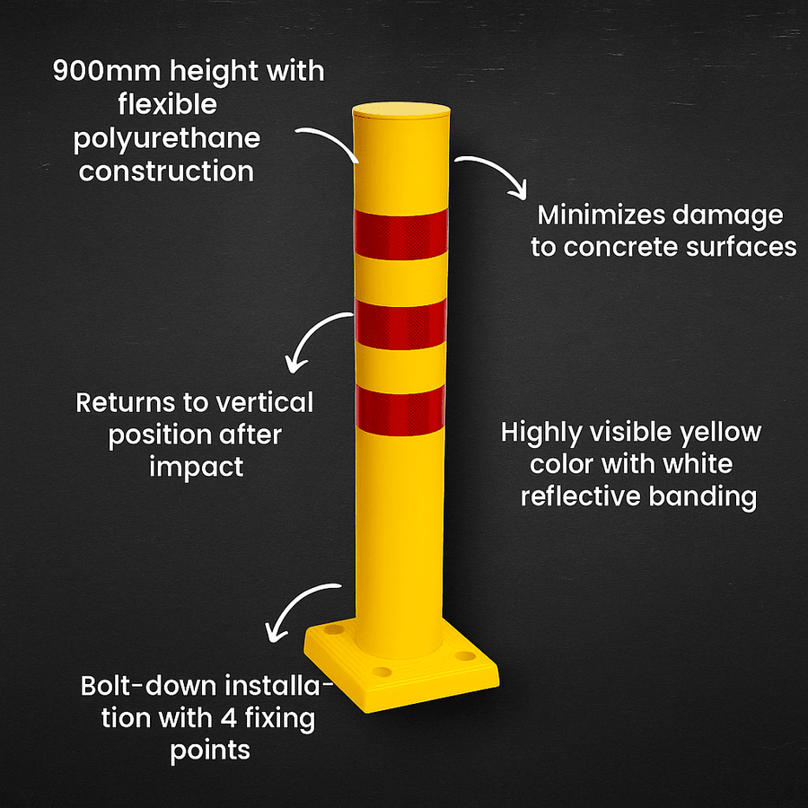 Flexible Polyurethane Bollard - 900mm high