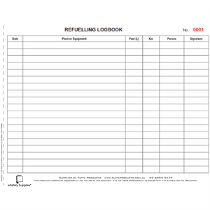 Fuel Refuelling Logbook - Prestart & Safety Logbooks