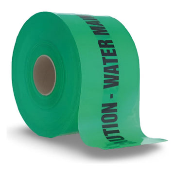 Detectable Mains Marker Tape, Water - 100mm x 250m (GREEN)