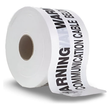 Detectable Mains Marker Tape, Communications - 150mm x 500m (WHITE)