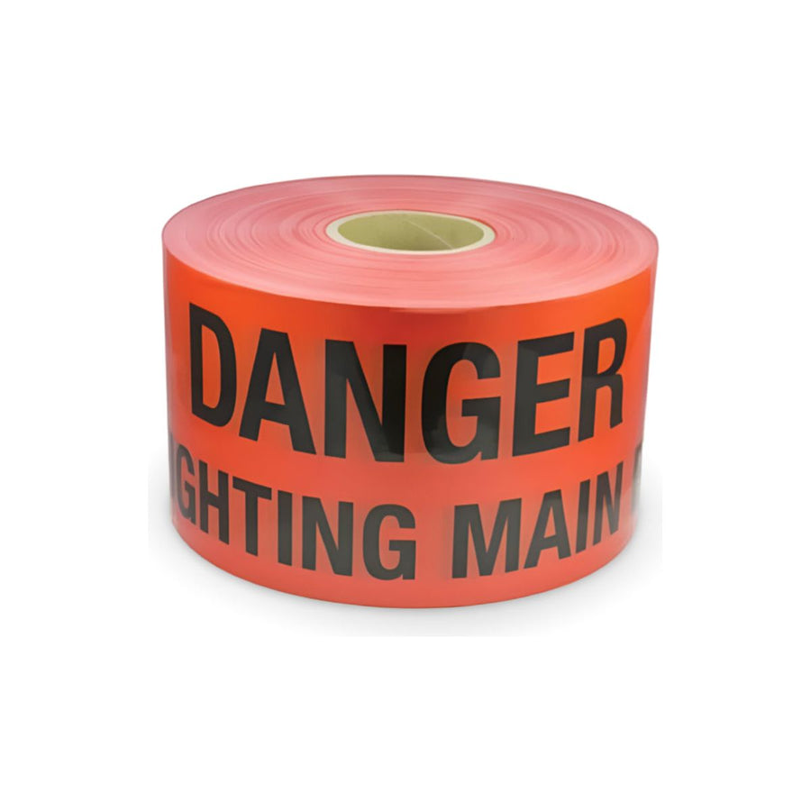 Detectable Mains Marker Tape - Buried Fire Fighting Main Below | 100mm x 250m