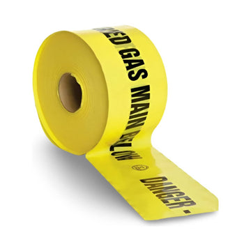 Detectable Mains Marker Tape, Gas - 100mm x 250m (YELLOW)