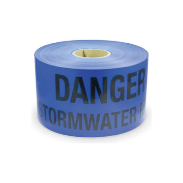 Detectable Mains Marker Tape, Stormwater - 100mm x 250m (BLUE)