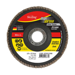 Flap Disc 125mm Z60 Grit Zirconia Alpha Bulk
