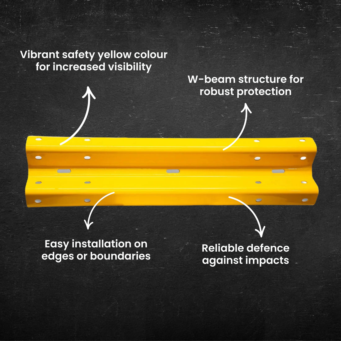 Guard Rail - W Beam - Safety Yellow 35 kg