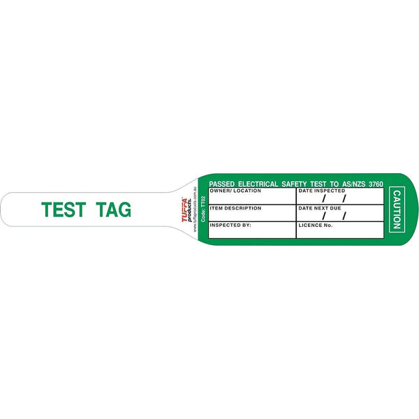 Test & Tag (Packs of 100) 0.7 kg Color Green TT02