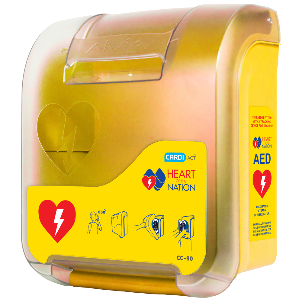 HOTN CARDIACT Alarmed AED Cabinet (Yellow)