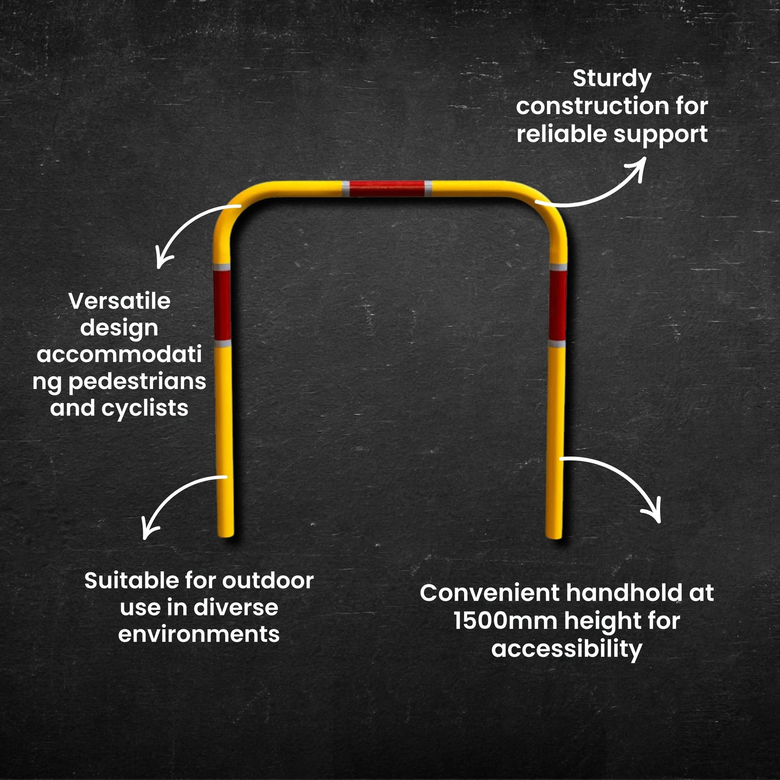 Pedestrian Holding Rail - Bike Path Grab Rail 1500mm