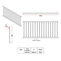 Cope Modular Handrail - Barrier Panel