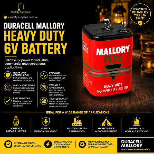 Duracell Mallory Heavy Duty 6V Battery