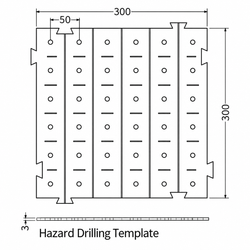 Tactile Installation Drilling Template 300mm x 300mm