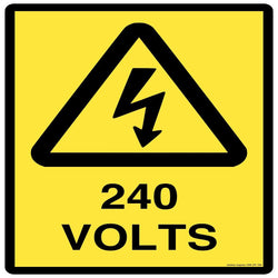 Hazard Sign - 240 Volts