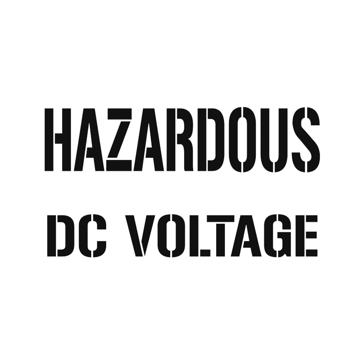 Hazardous DC Voltage Stencil