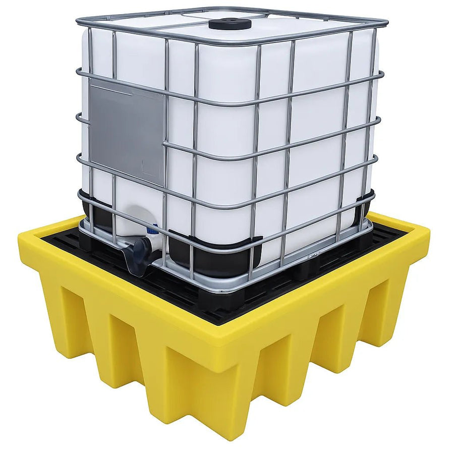 Single IBC Spill Pallet - Removable Decking