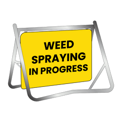 Swing Stand & Sign - Weed Spraying In Progress - 900x600mm