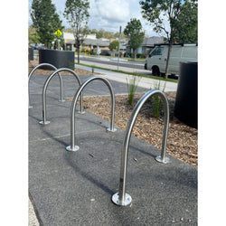 Bike Rack Hoop - Surface Mount - Stainless Steel