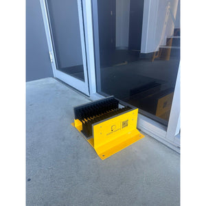 Boot Scraper Brush – Heavy Duty 3-Sided – Safety Yellow – Installed at Site Entry