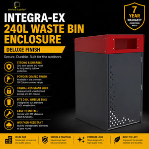 Integra-EX 240L Waste Bin Enclosure - Deluxe Finish
