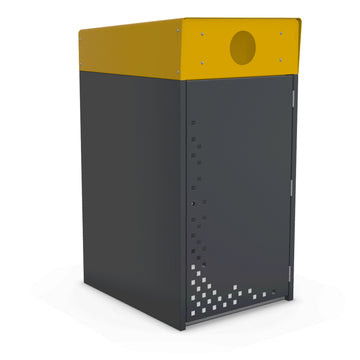 Integra-EX 240L Recycle Bin Enclosure, Deluxe Powder-Coated Zinc Steel Recycling Bin Surround with Vandal-Resistant Lock.