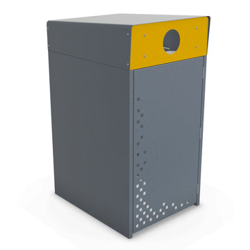 Integra-EX 120L Recycle Bin Enclosure, Compact 120 Litre Recycling Bin Surround in Deluxe Powder-Coated Zinc Steel for Schools and Public Spaces.