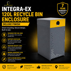 Integra-EX 120L Recycle Bin Enclosure - Deluxe Finish