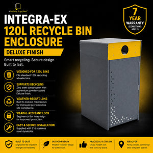 Integra-EX 120L Recycle Bin Enclosure - Deluxe Finish