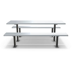 Integra-EX 2m Surface Mount Table Setting, Heavy-Duty 6-8 Person Aluminium Picnic Table with Bolt-Down Benches for High-Traffic Public Spaces.