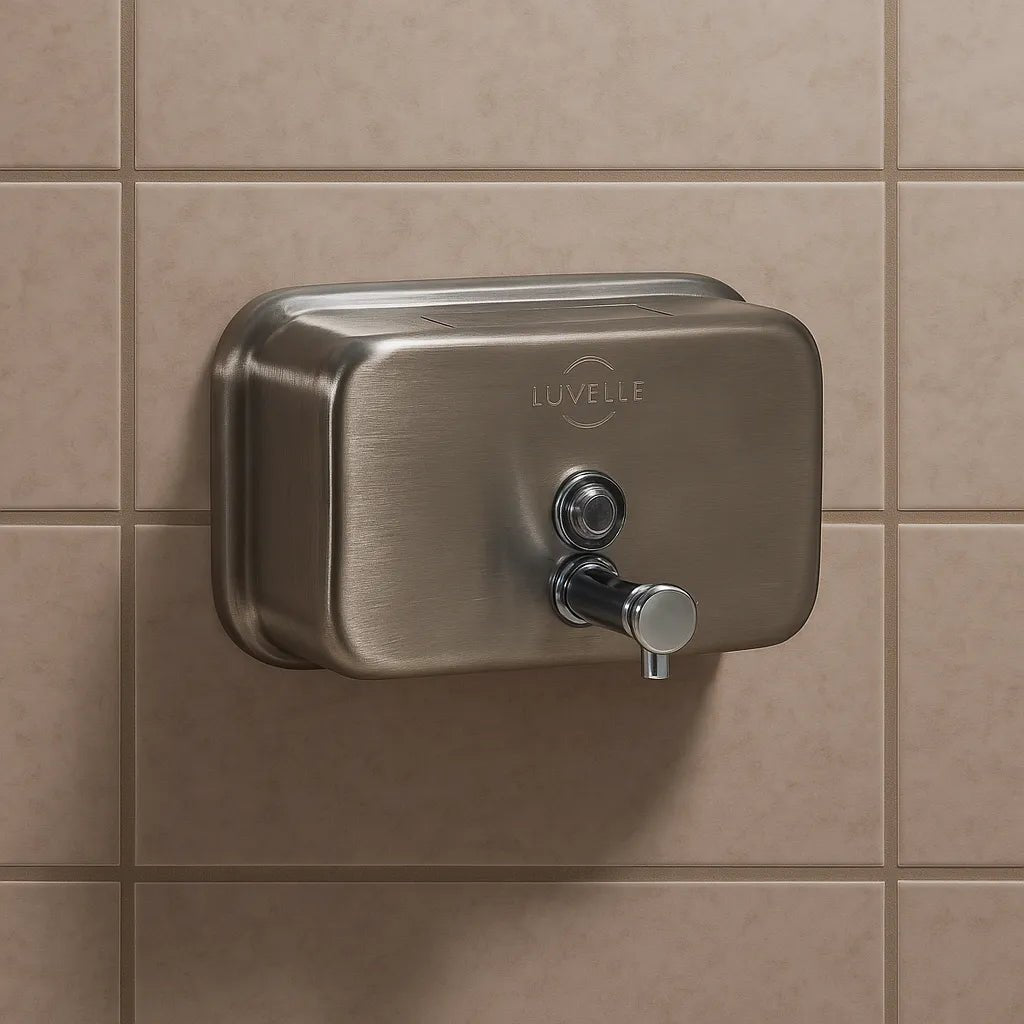 LUVELLE Liquid Soap Dispenser – Stainless Steel – Horizontal – 1100ml