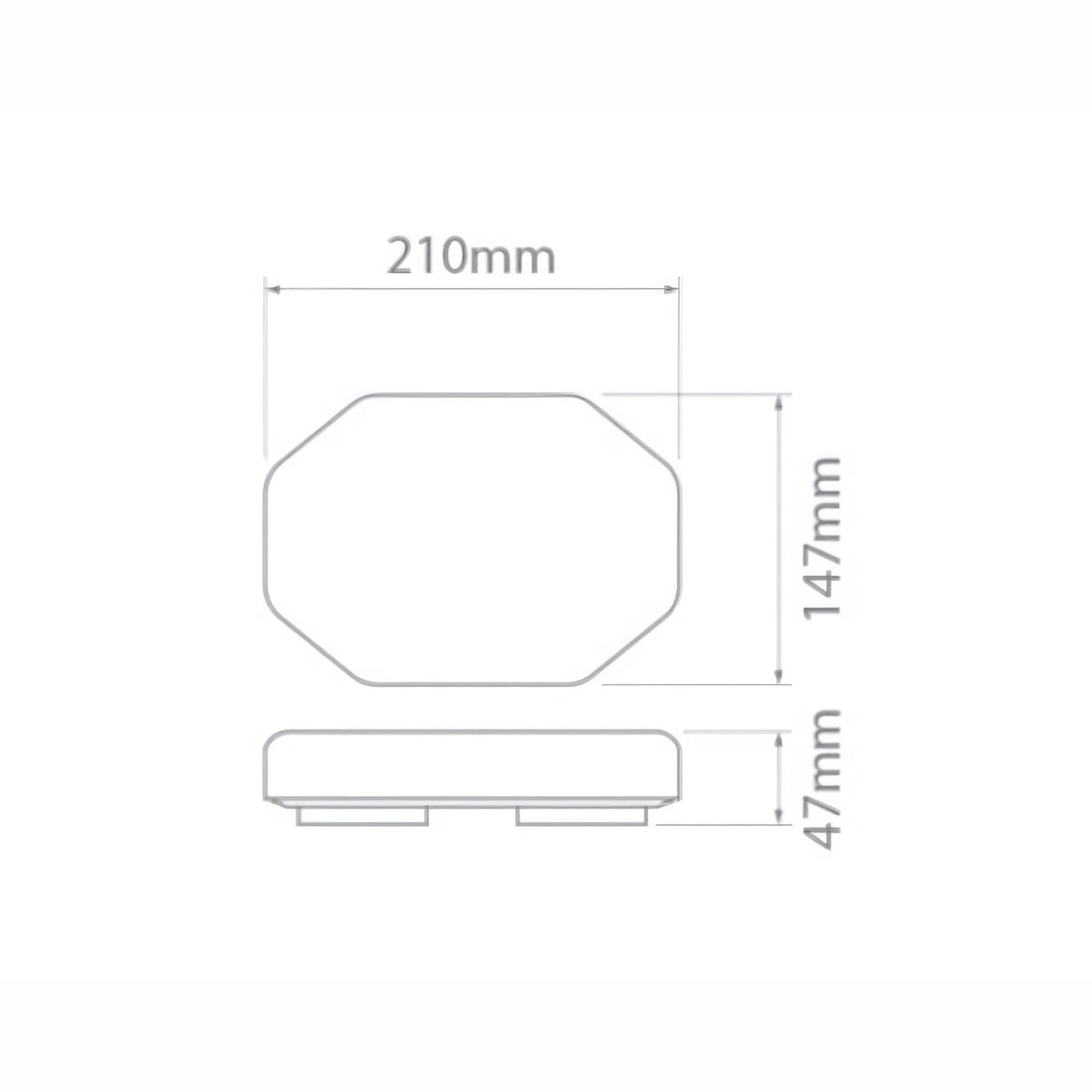 Led Hybrid Bar Amb 12/24v Magnetic 230mm 3.5 kg