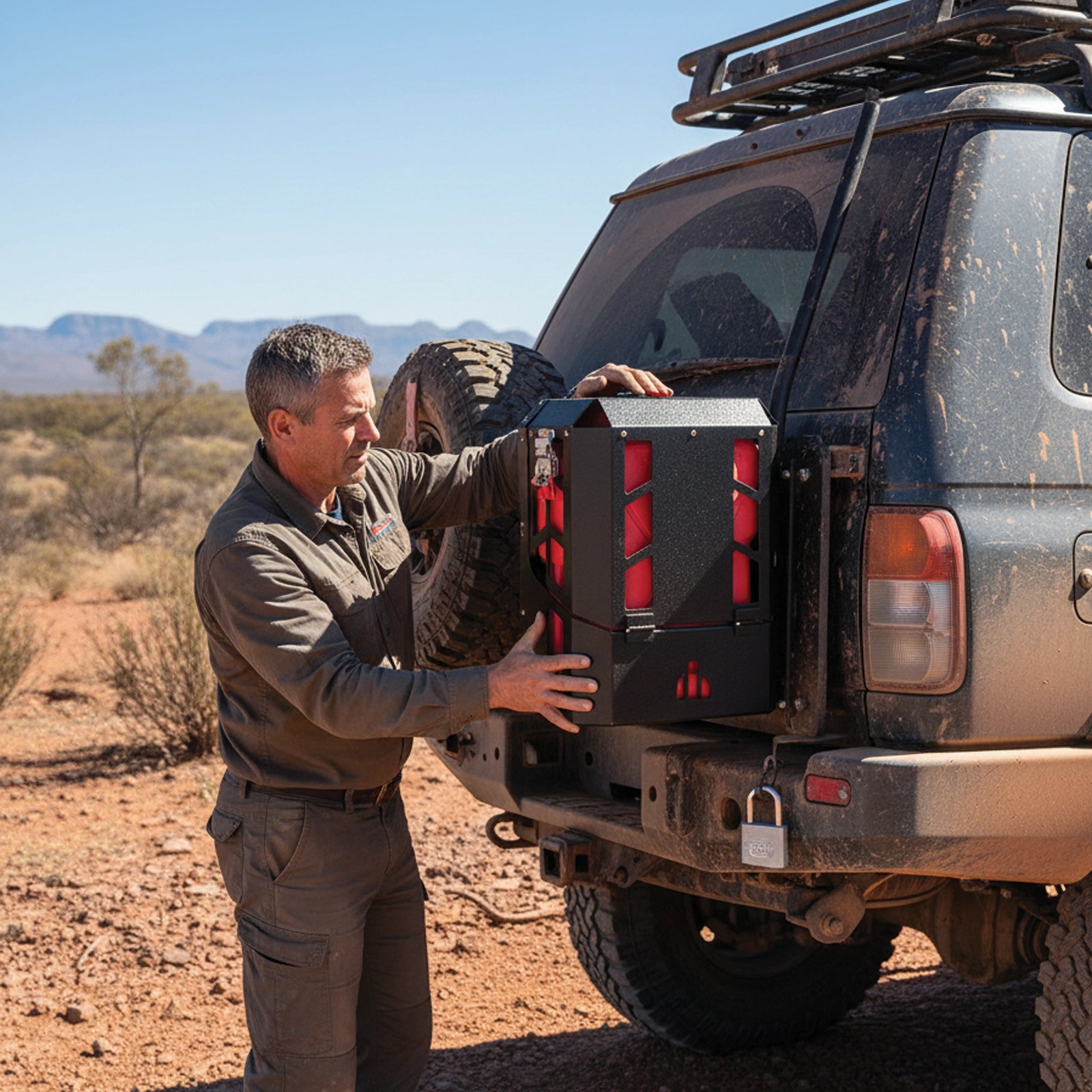 Lockable Jerry Can Holder